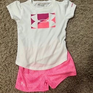 Under Armour toddler girls short set size 4t heat gear